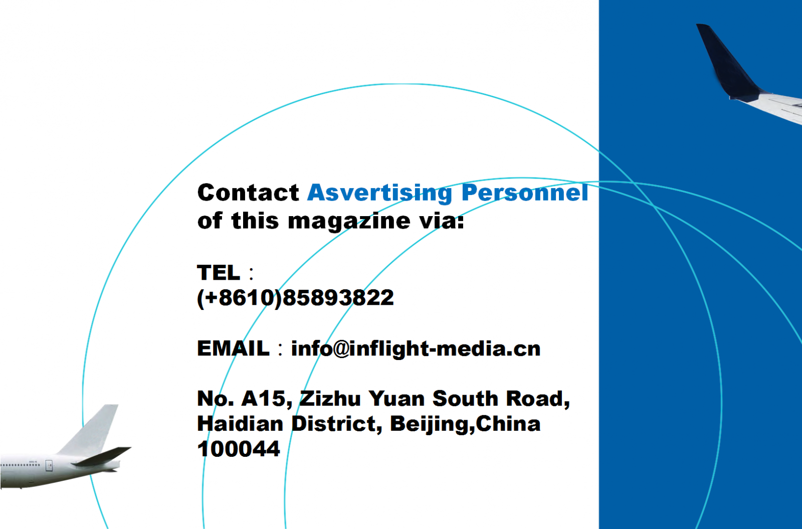 Air China inflight newspaper advertising